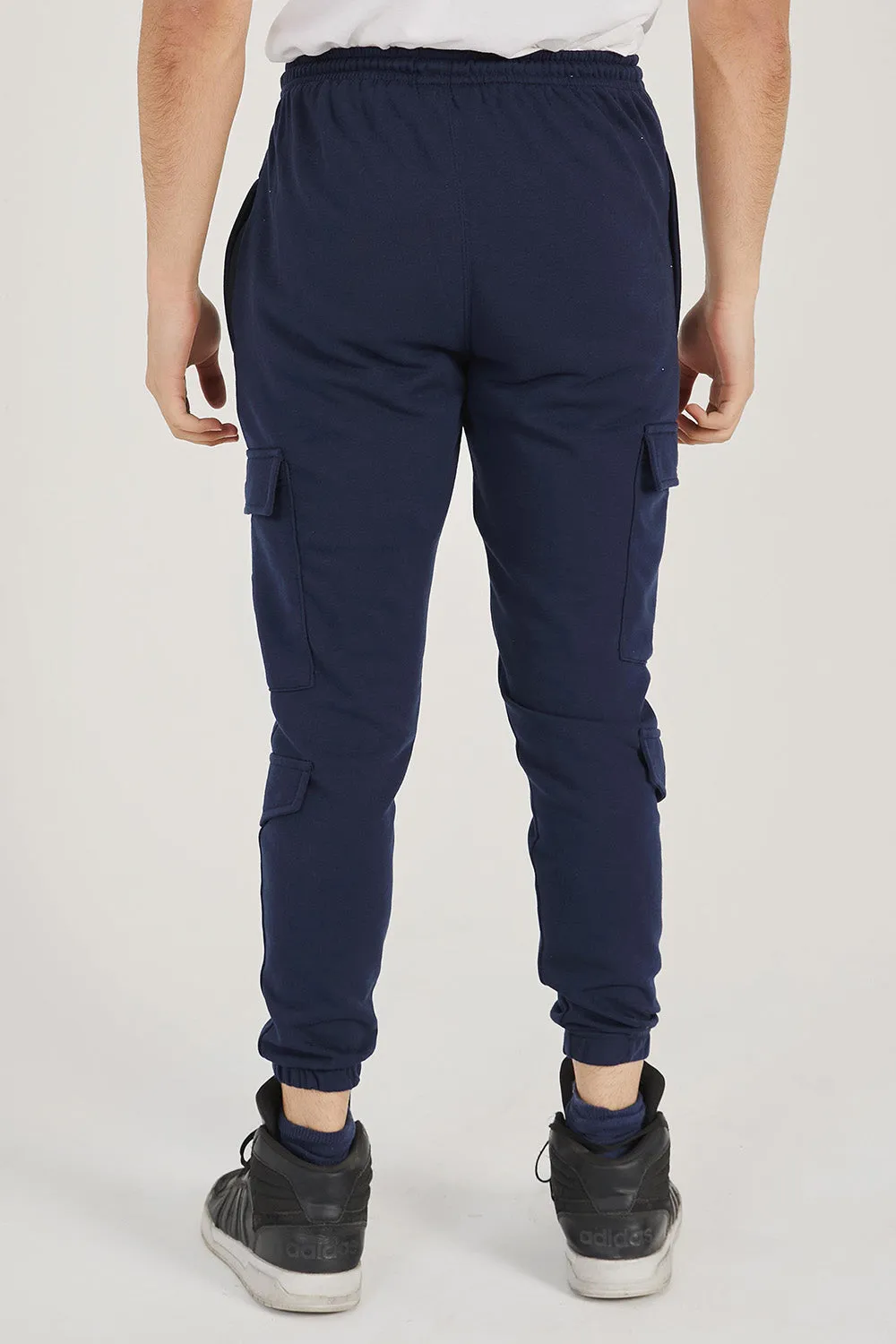 Blue Cargo Jogger Pants