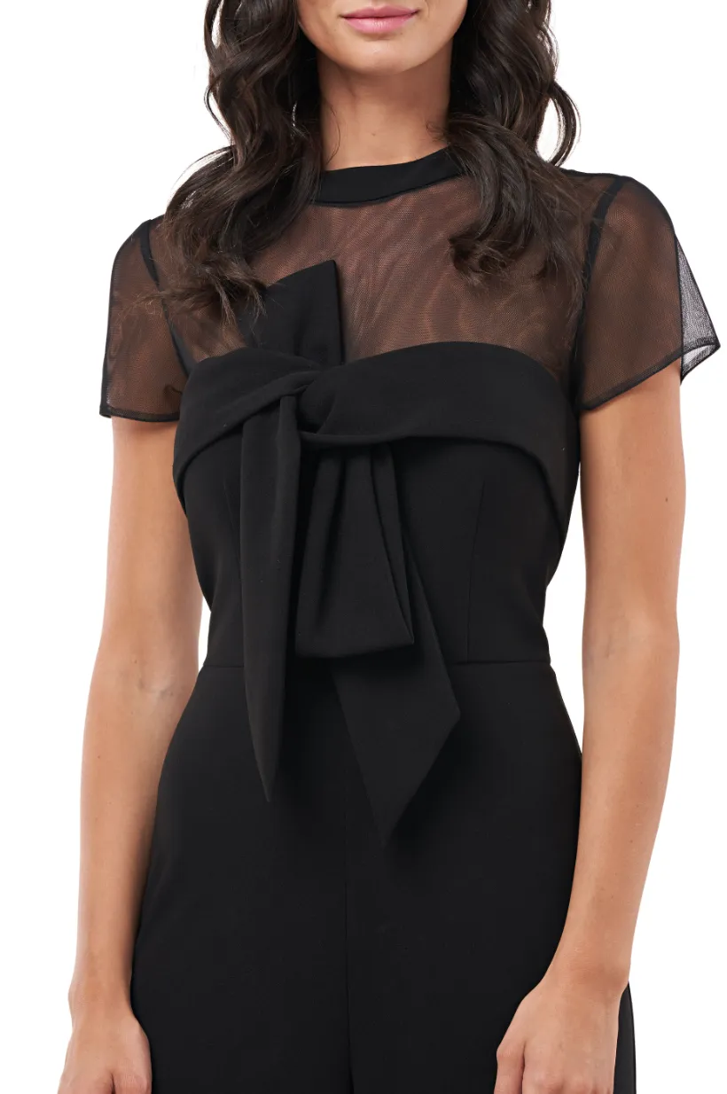 CREPE OVERSIZE BOW JUMPSUIT (BLACK) - JS COLLECTION