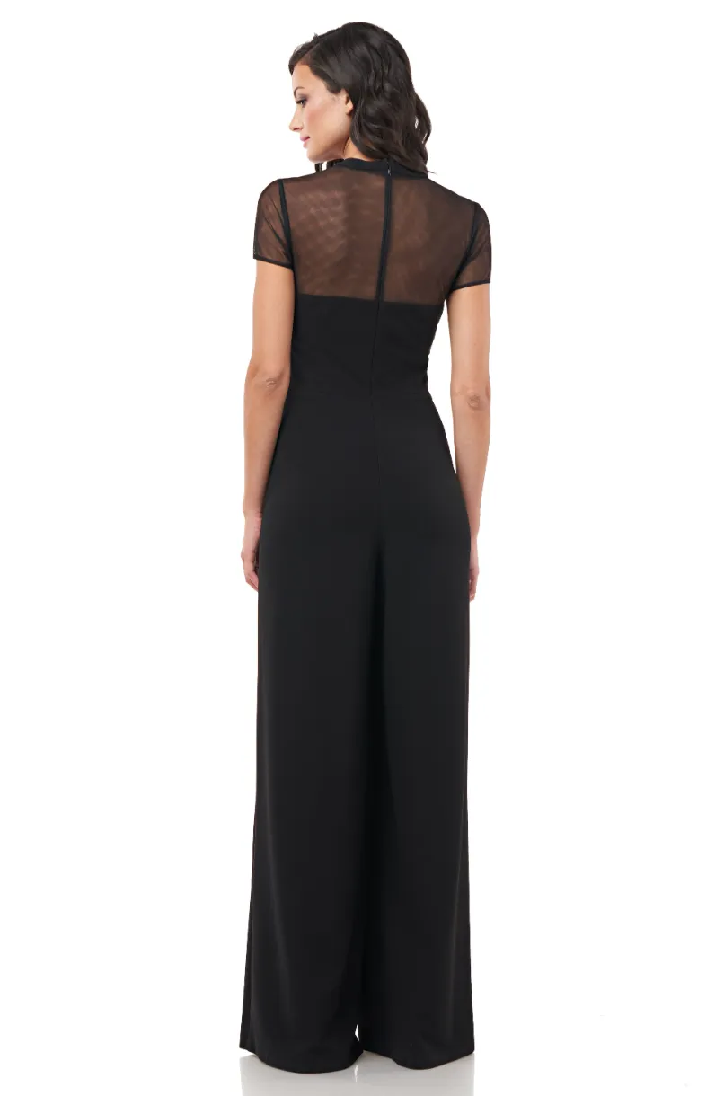 CREPE OVERSIZE BOW JUMPSUIT (BLACK) - JS COLLECTION