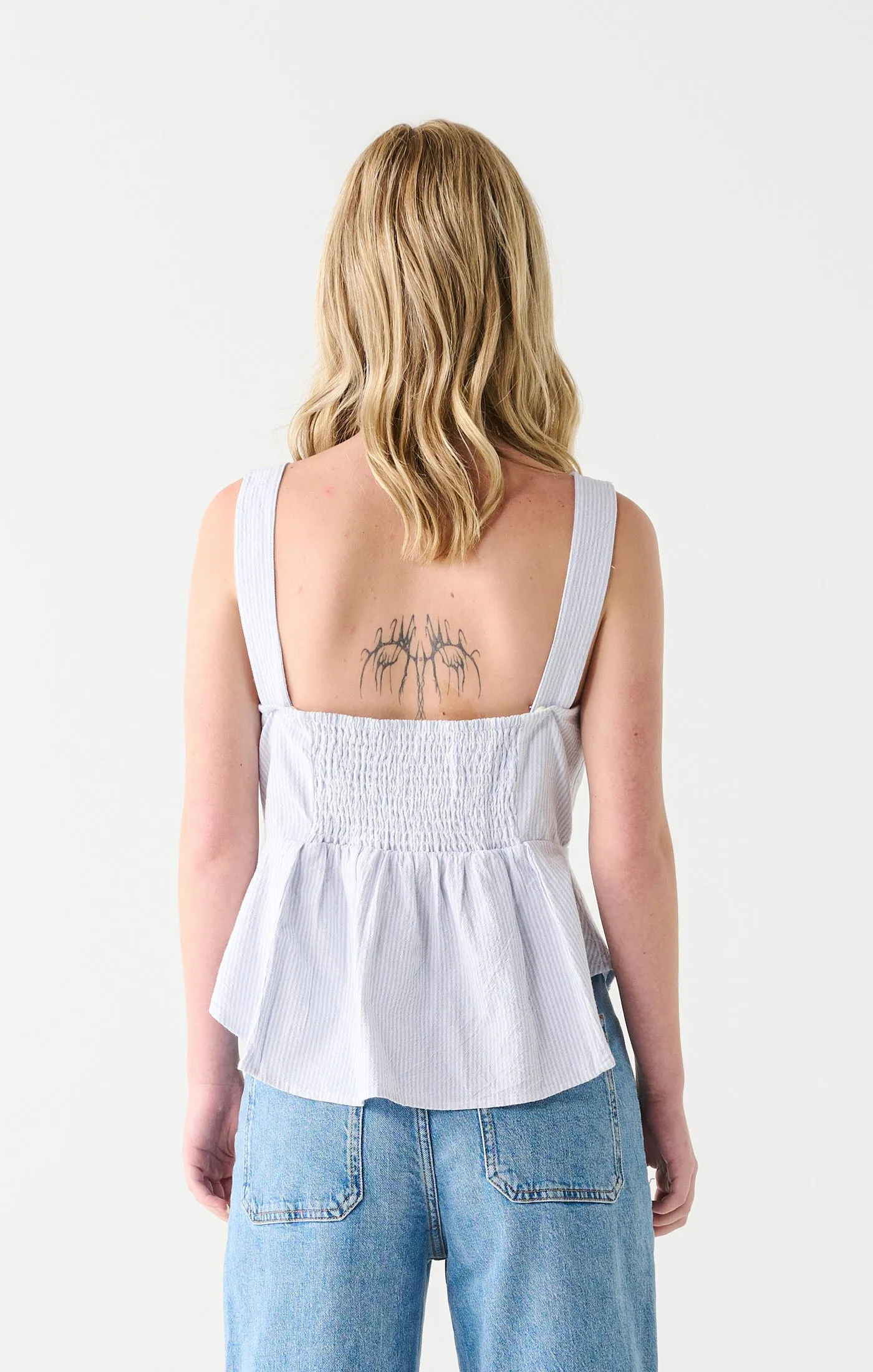 Dex Rivers Peplum Stripe Tank