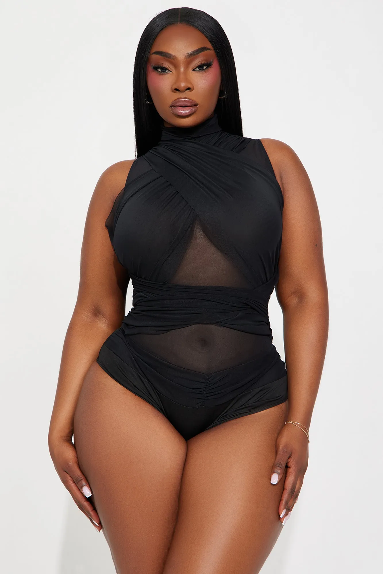 Mariella Mesh Bodysuit - Black