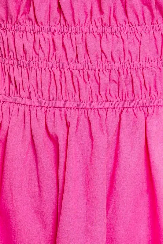 Off Shoulder Ruffle Detail Mini Dress
