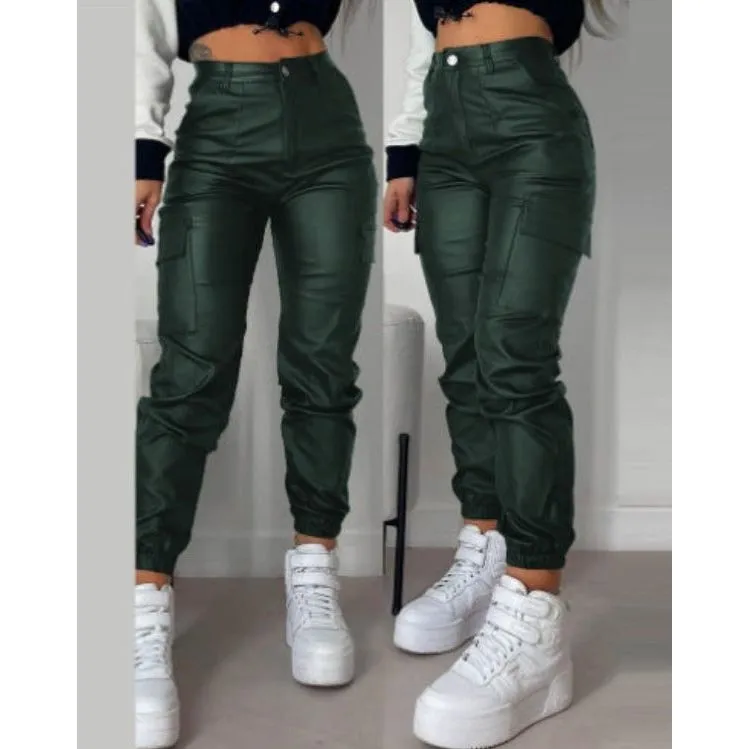 PU street style cargo Pants