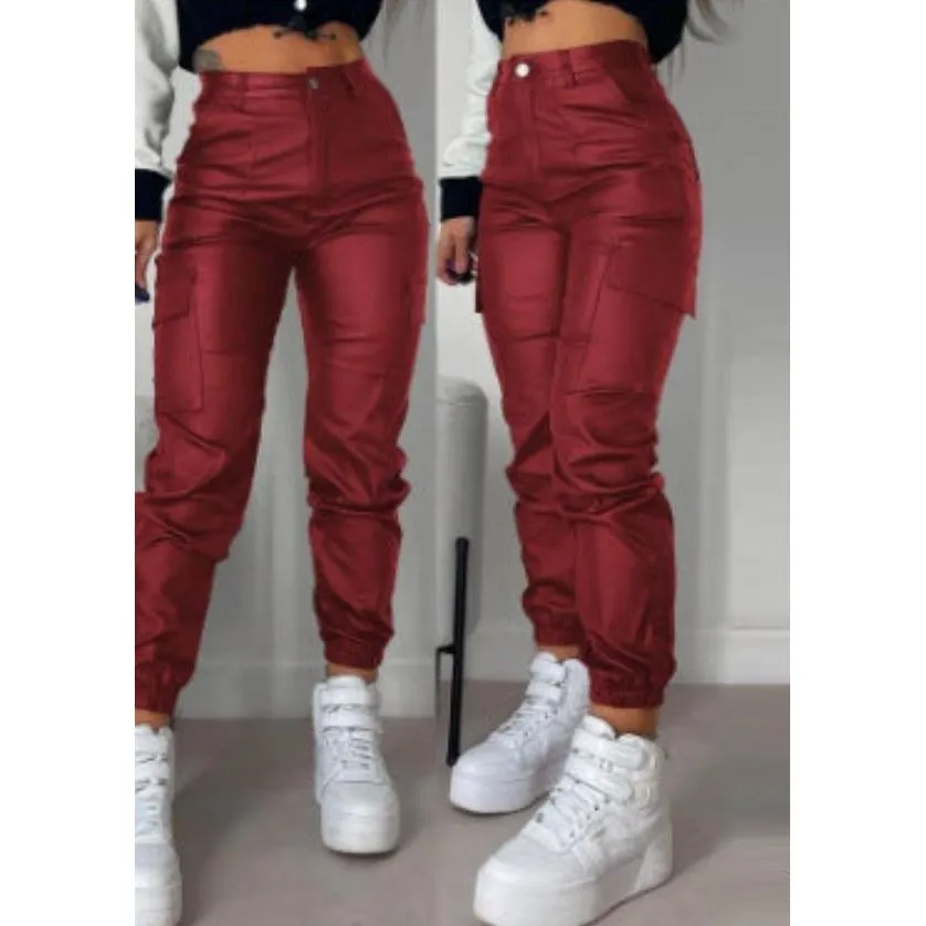PU street style cargo Pants