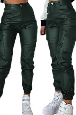 PU street style cargo Pants