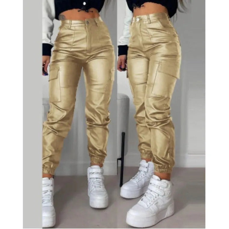PU street style cargo Pants