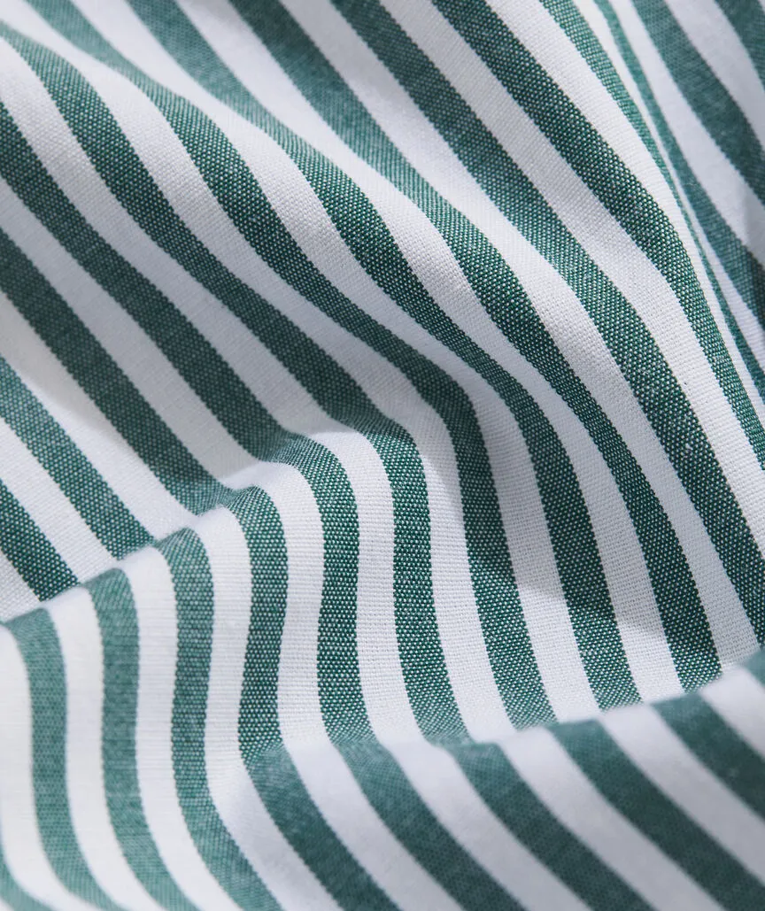 Vineyard Vines Women's Bayview Poplin Shirt - Turf Green/White